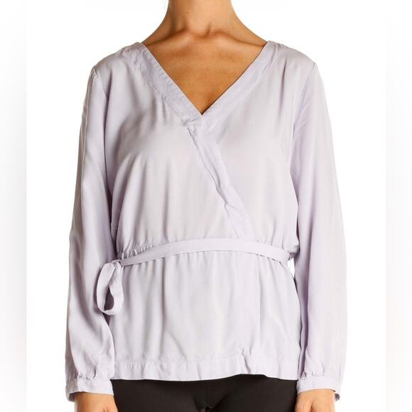 J. Crew Tops - NEW J. Crew Mercantile Lavender Wrap Top Blouse 8